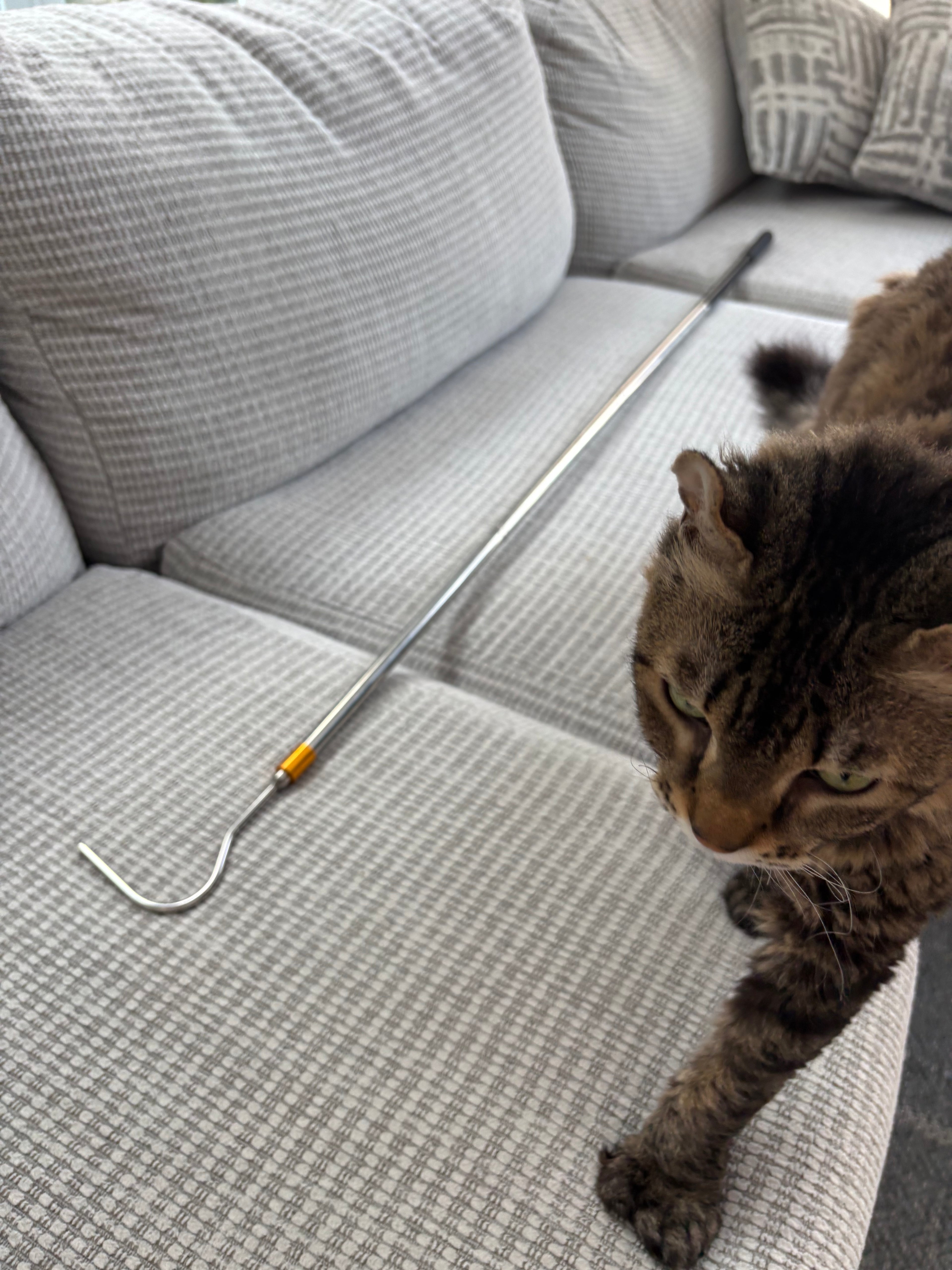 Under-Furniture Cat Toy Retriever - No More Lost Toys!